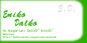 eniko dalko business card